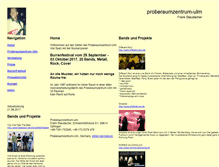 Tablet Screenshot of proberaumzentrum-ulm.de
